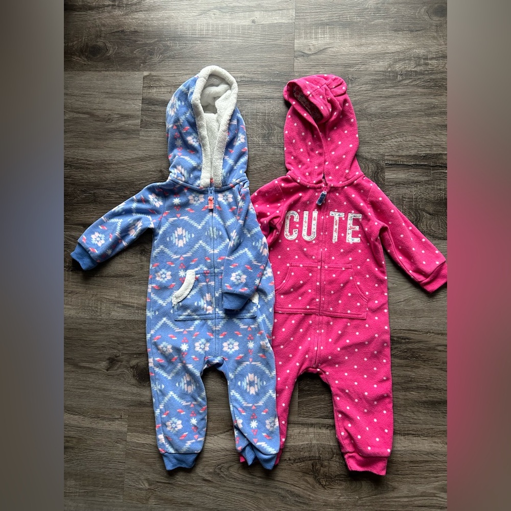 Girls fleece outfits size 9 months